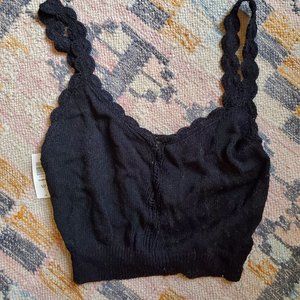 Sunday Best Cropped Black Cami Sweater